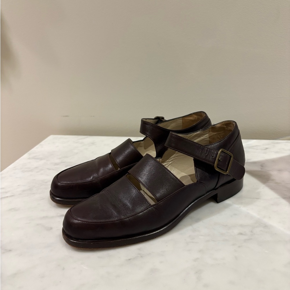 Vintage Giorgio Armani Dark Brown Leather Loafers - Picture 3 of 7